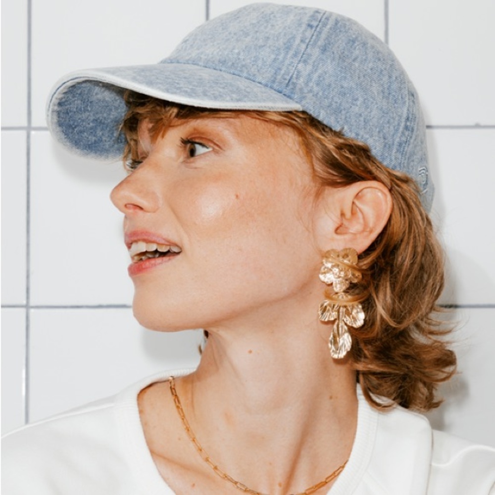 NWOT David and Young Acid Wash Denim Baseball Cap